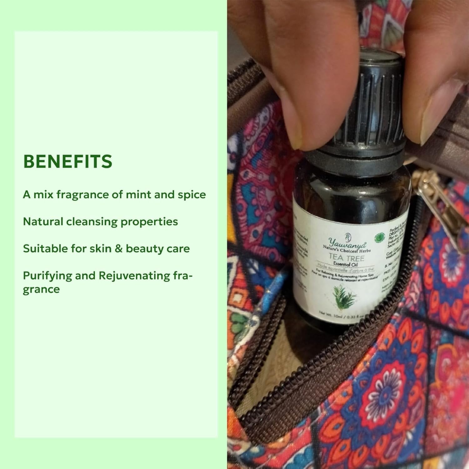 Tea Tree Essential Oil - 10Ml | Premium Grade | Steam Distilled | Aromatherapy | Massage |Bath Bombs | Bath and Body Care | Fragrance Oil | Candle Making | Humidifier | Diffuser