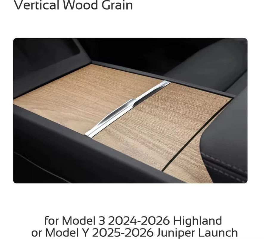 For Tesla Model 3 Highland Y Juniper 2024-2026 Center Console Cover Protector Sticker Central Control Panel Film Car Accessories