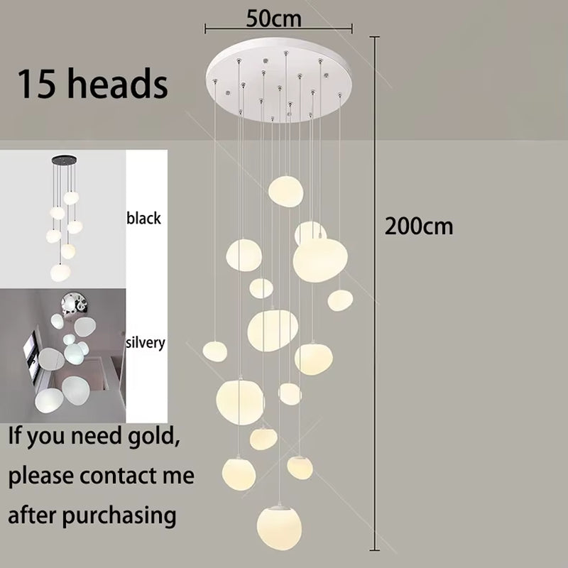 Modern Home Decor Led Lights Pendant Light Lamps Forstaircase Chandeliers for Living Room Hanging Light Indoor Lighting