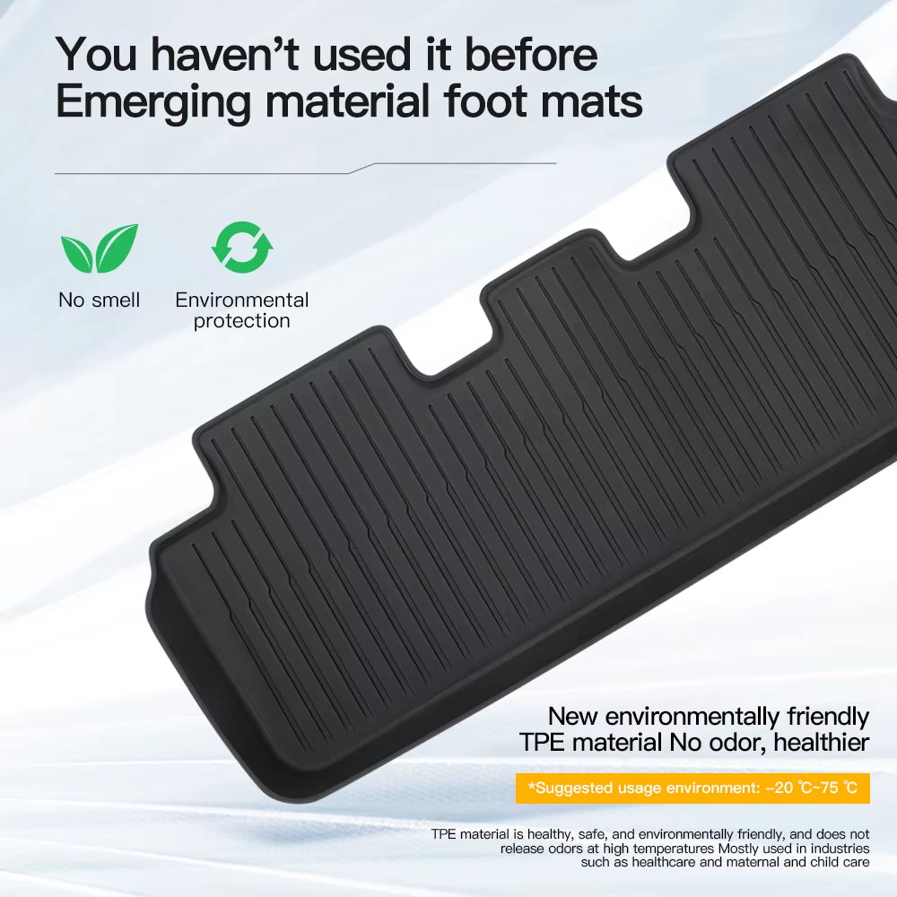 for Tesla Floor Mat Model Y 2021-2026 Model 3 Highland Car Trunk Mat Luggage Mat TPE Waterproof Anti-Slip Set Floor Liner Mat