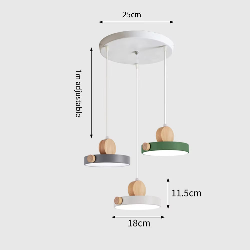 Household Appliances Chandelier Modern LED Chandelier Three-Tone Lighting Home Living Room Room Decoration Lighting Chandelier