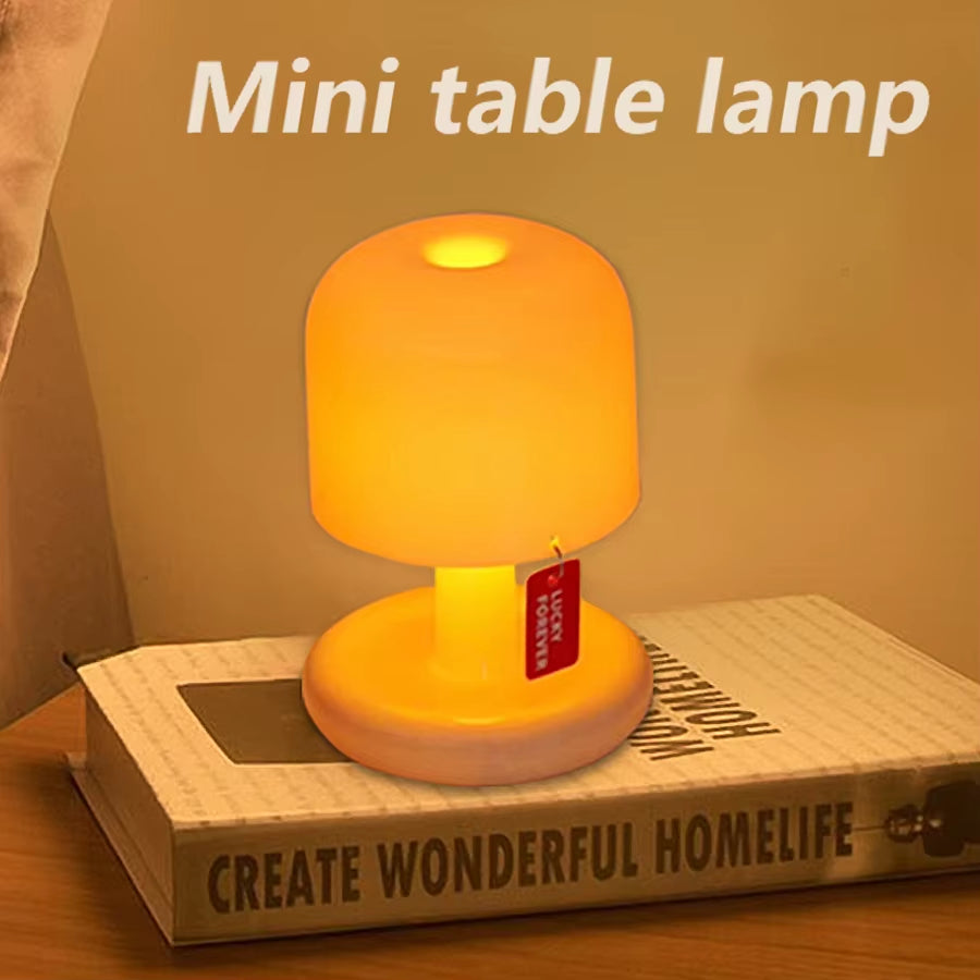 USB Rechargeable Sunset Night Light LED Table Lamp Mini Desk Bedside Bedroom Bar Room Decor Atmosphere Mood Light Minimalist