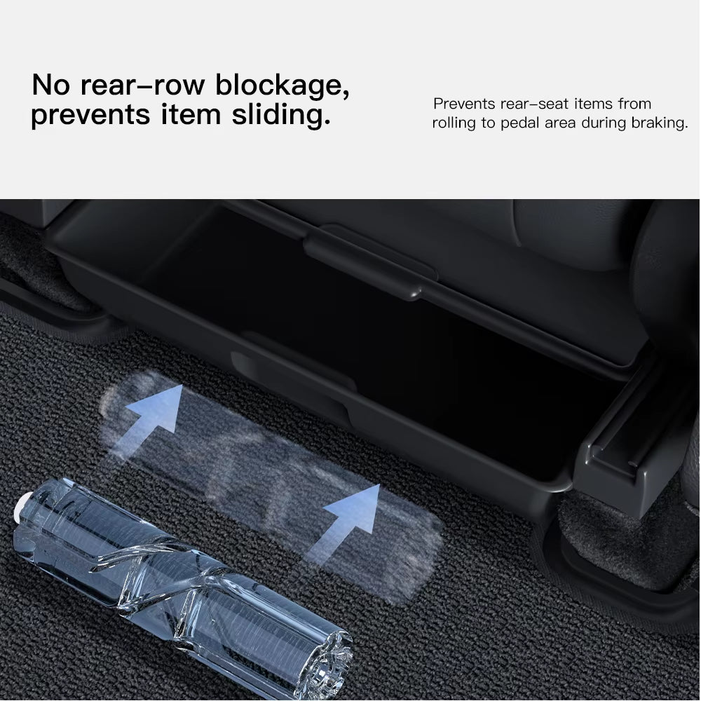 for Tesla Model Y 2026 Juniper Launch under Seat Storage Box Case Car Seat Organizer Vehicle Underseat Drawer Tray Accessory