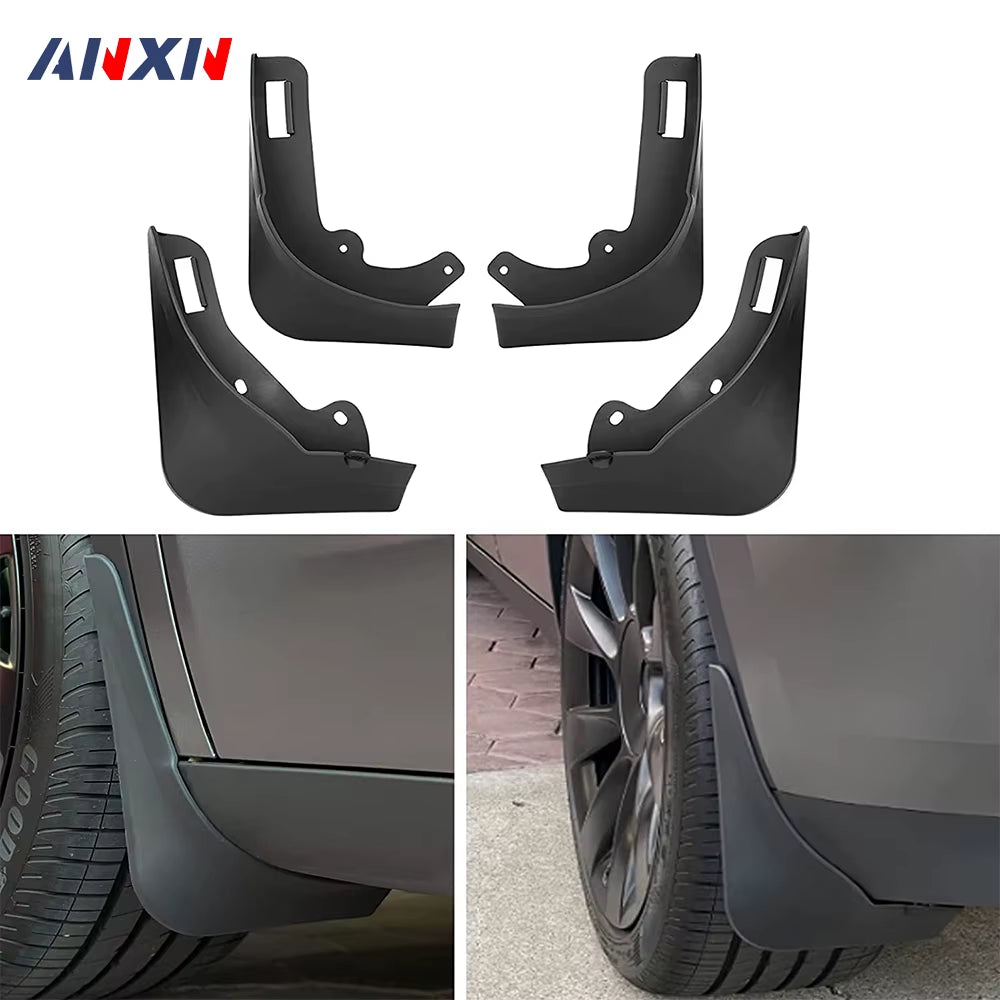 Mud Flaps for Tesla 2020 - 2024 2025 Model Y Juniper Splash Guards Fender No Drilling No Tape All Weather Mudflaps Accessories