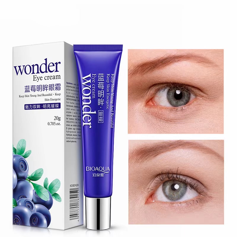 BIOAQUA Blueberry Lighting Eye Cream Moisturizing Eye Gel Remove Eye Bag anti Puffiness Dark Circles Removal anti Wrinkles Care
