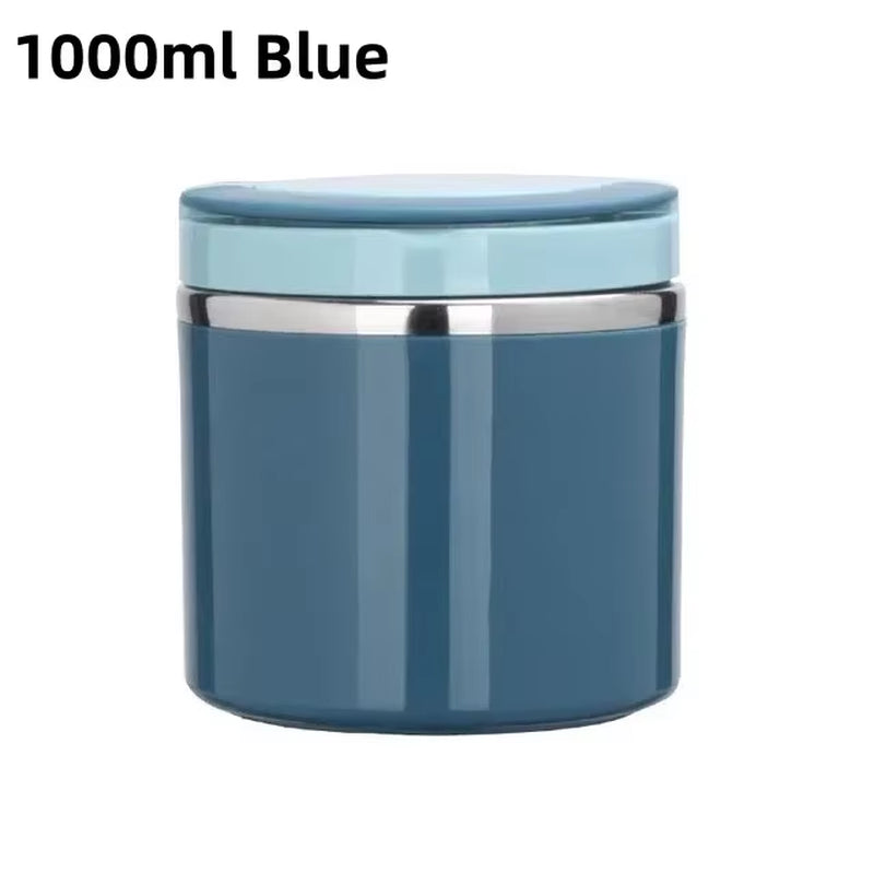 630/1000ML Food Thermal Jar Insulated Soup Cup Stainless Steel Vacuum Cup Lunch Box with Handle Sealed Bento Box