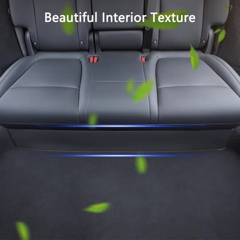 Rear Seat Lower Protective Mat for 2025 2026 Tesla Model Y Juniper PU Leather under Seat Anti-Kick Pads Car Interior Accessories