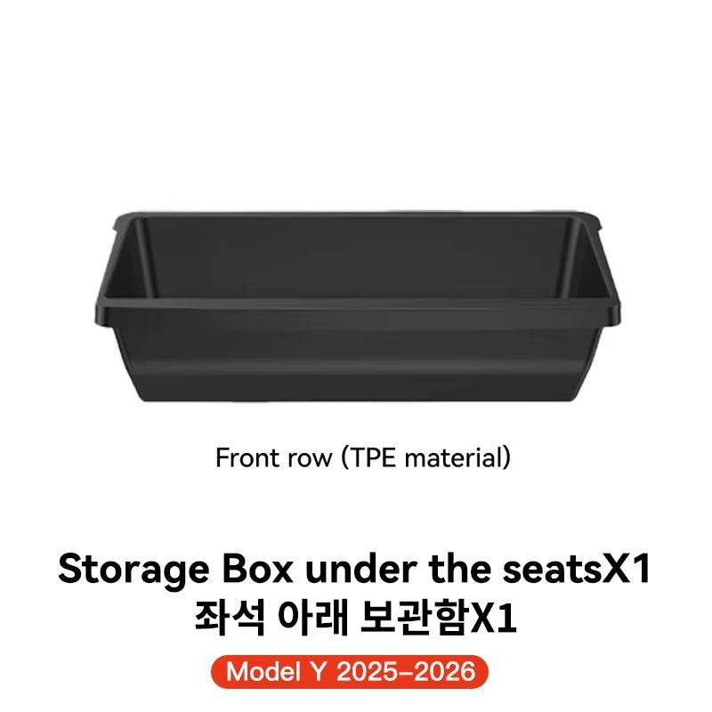 for Tesla Model Y 2026 Juniper Launch under Seat Storage Box Case Car Seat Organizer Vehicle Underseat Drawer Tray Accessory