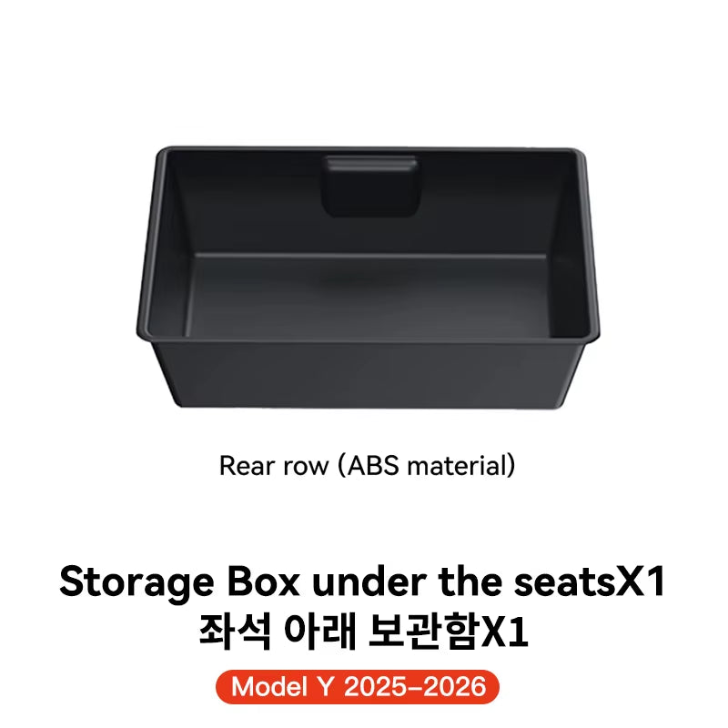 for Tesla Model Y 2026 Juniper Launch under Seat Storage Box Case Car Seat Organizer Vehicle Underseat Drawer Tray Accessory