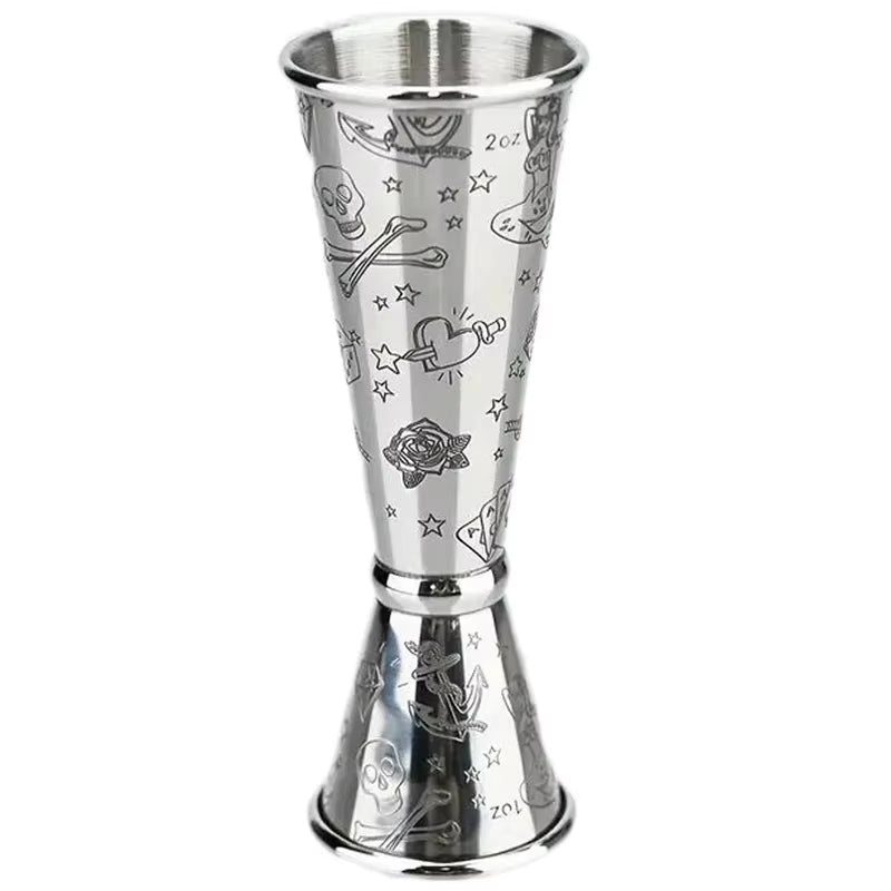 New Cocktail Wine Shaker Measure Cup 30/60Ml Stainless Steel Double Shot Drink Spirit Measure Jigger Kitchen Supplies Tools Bar