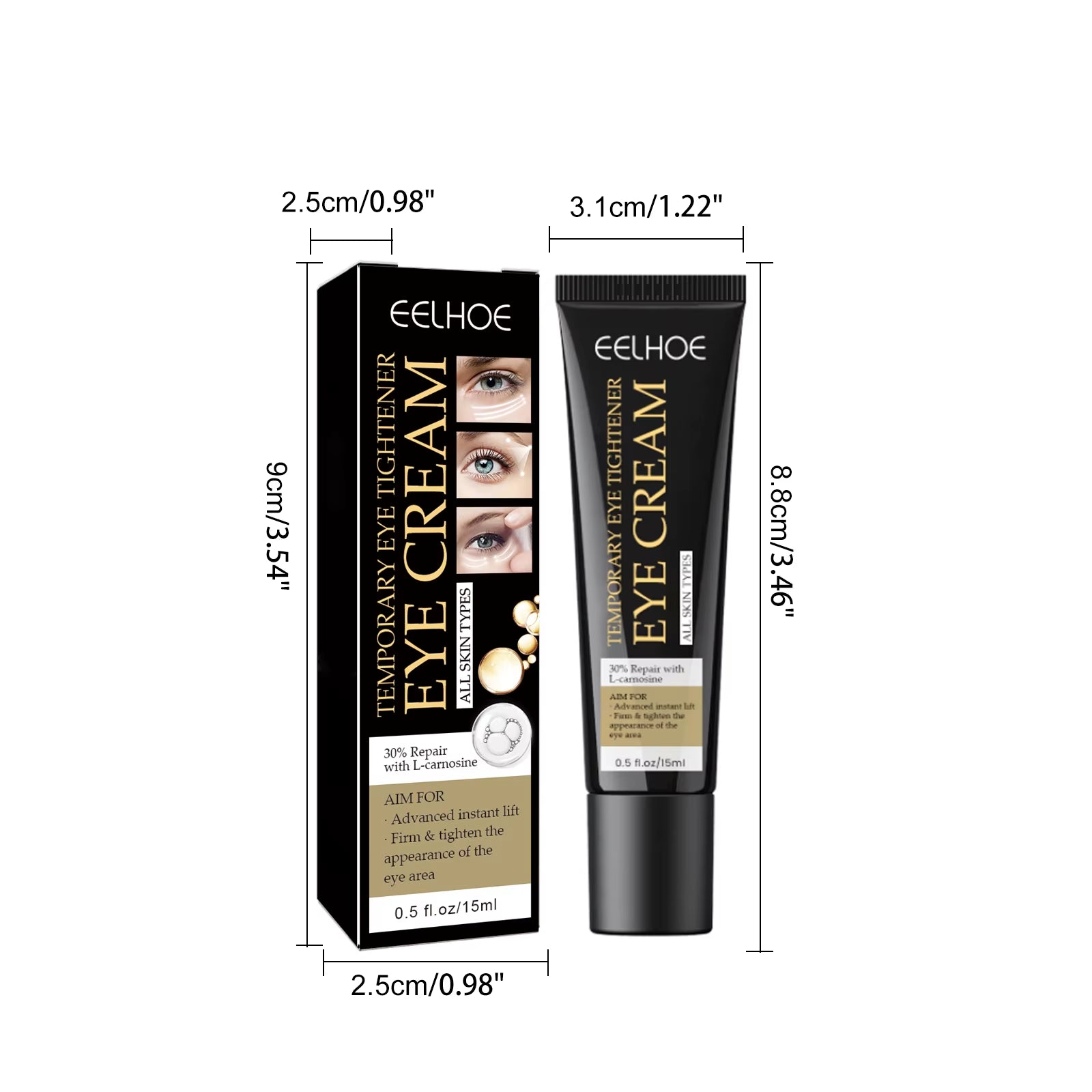 EELHOE Eye Firming Cream for Dark Circles Removal anti Bags under the Eyes Moisturizing Eye Contour Nourishing Eye Repair Cream