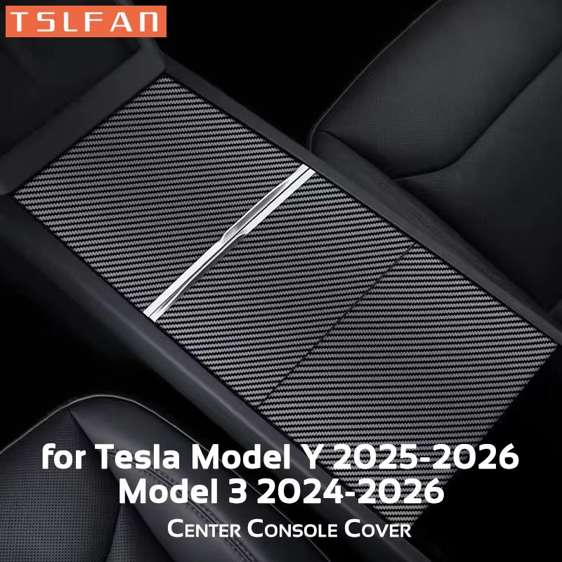 For Tesla Model 3 Highland Y Juniper 2024-2026 Center Console Cover Protector Sticker Central Control Panel Film Car Accessories