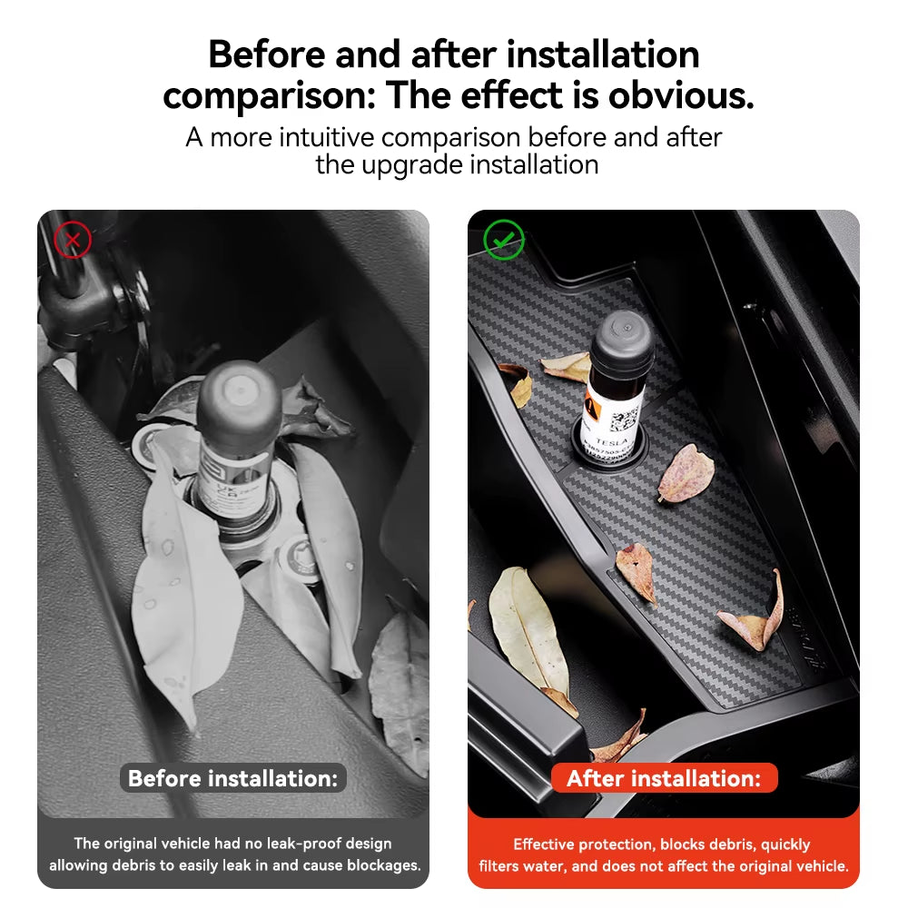 for Tesla Model 3 Highland Model Y Juniper 2026 Front Cabin Anti-Clog Cover Water Channel and Leaf Blocking Mod Accessory