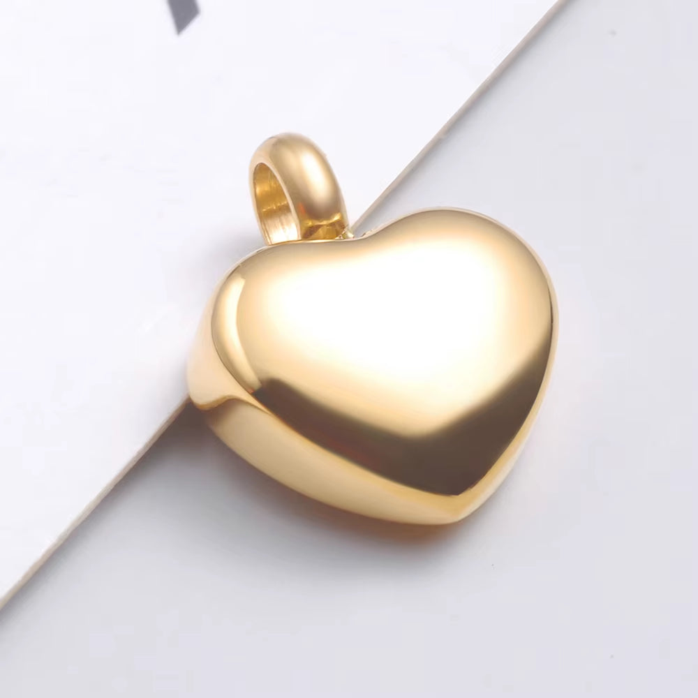 Small Heart Cremation Urn Necklace for Ashes Stainless Steel Memorial Ash Pendant Keepsake Jewelry