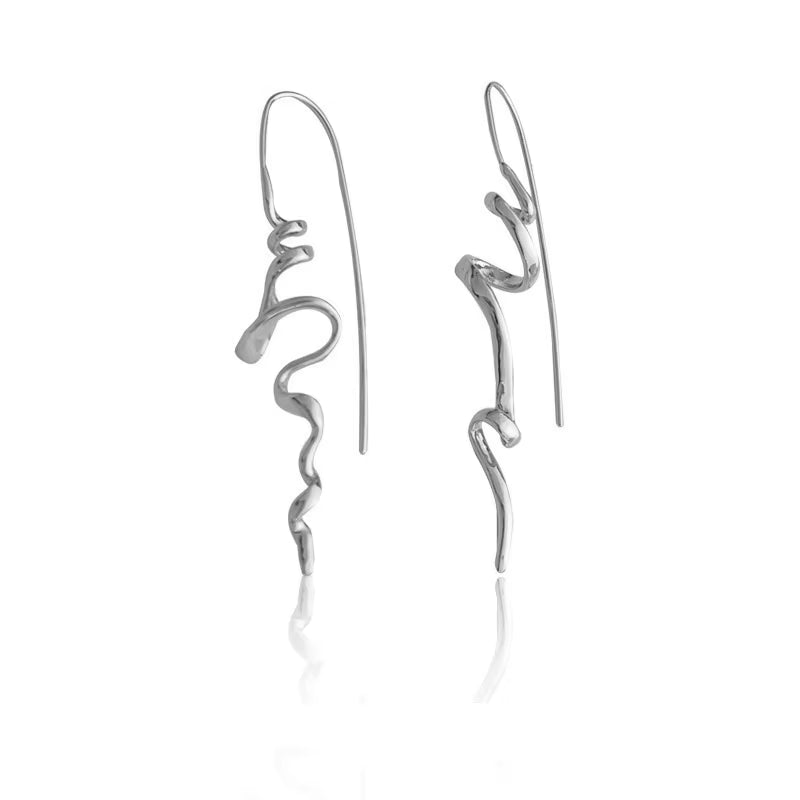 Fashionable Abstract Three-Dimensional Design Earrings Temperament Female Earrings Hanging Jewelry Accessories Gifts