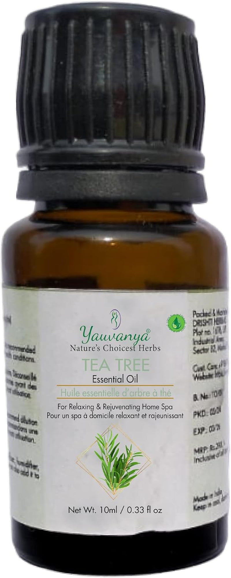 Tea Tree Essential Oil - 10Ml | Premium Grade | Steam Distilled | Aromatherapy | Massage |Bath Bombs | Bath and Body Care | Fragrance Oil | Candle Making | Humidifier | Diffuser