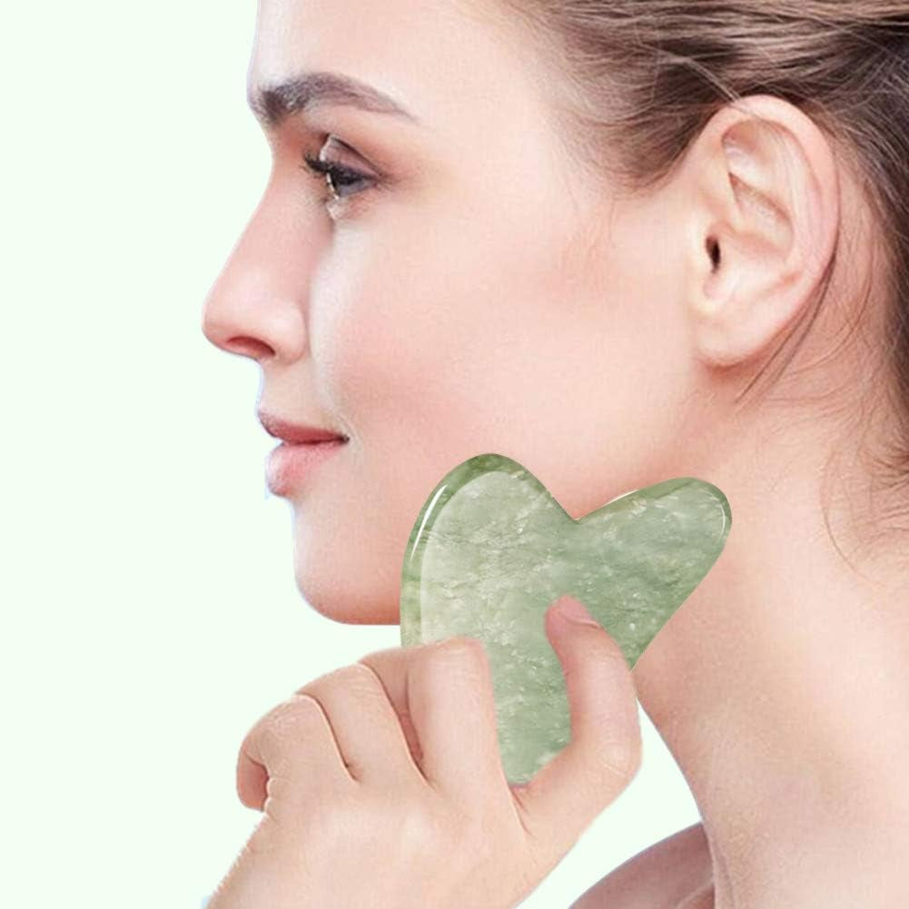 Jade Roller for Face and Gua Sha Set Face Roller Natural Jade Stone for anti Aging,Eye Puffiness Wrinkles,Skincare Massage Tools for Face Eyes