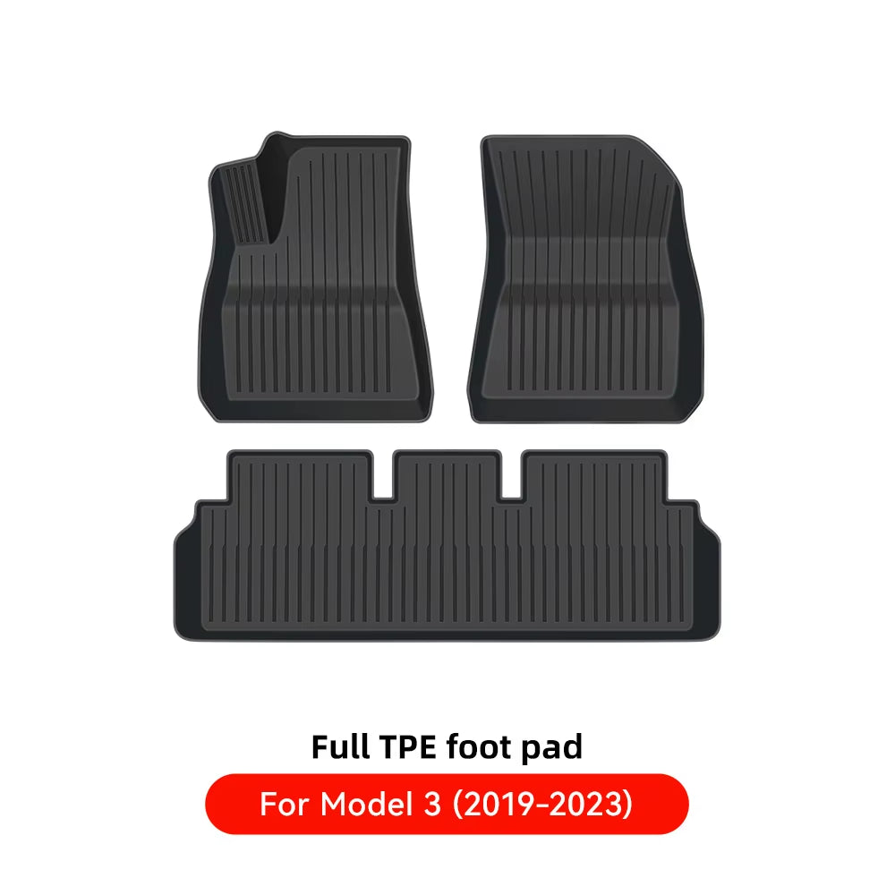 for Tesla Floor Mat Model Y 2021-2026 Model 3 Highland Car Trunk Mat Luggage Mat TPE Waterproof Anti-Slip Set Floor Liner Mat
