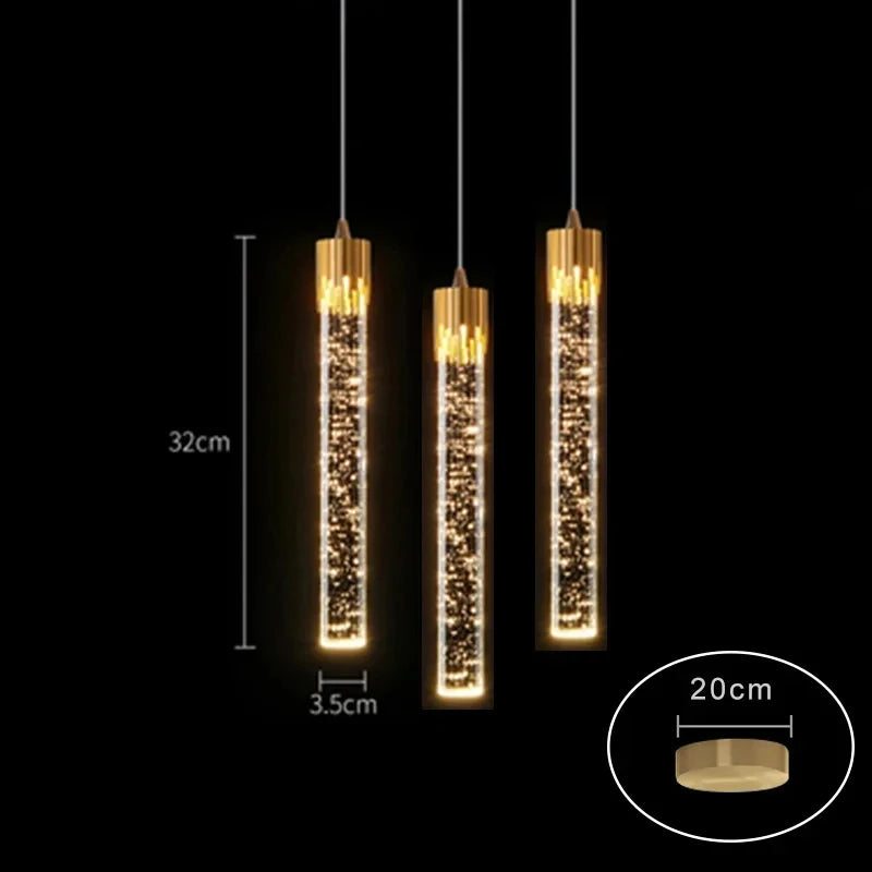 Modern Luxury Crystal Pendant Lamps Home Decor Bedside Hanging Light for Living Room Kictchen Bedroom Ceiling Chandelier Lights