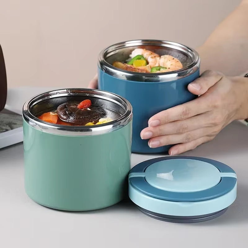 630/1000ML Food Thermal Jar Insulated Soup Cup Stainless Steel Vacuum Cup Lunch Box with Handle Sealed Bento Box