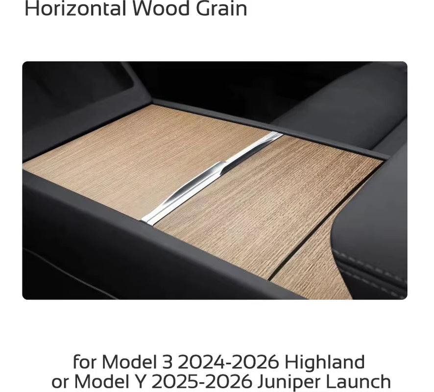 For Tesla Model 3 Highland Y Juniper 2024-2026 Center Console Cover Protector Sticker Central Control Panel Film Car Accessories