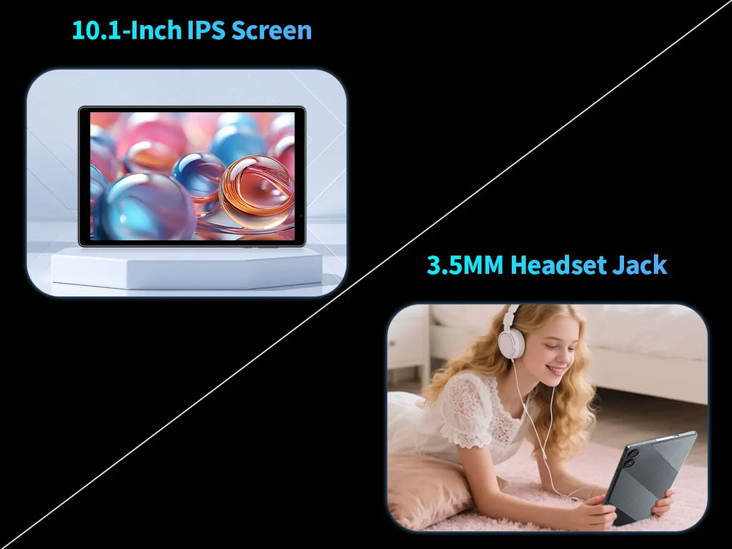 [Spring Glow Up]Pritom 10” New Tablet with Android 15: 5G Wifi, 12GB(3+9) RAM, 32GB+1TB Rom,6000Mah Battery – Perfect for Work and Play, Upgrade Your Tech, Long-Lasting Power, Versatile Device