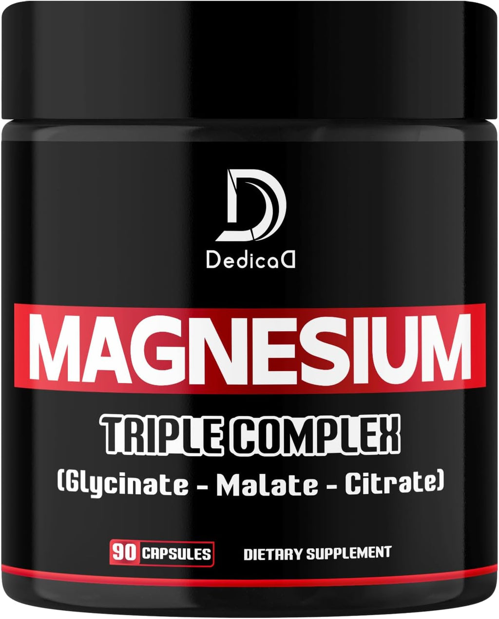 500Mg Magnesium Glycinate Supplement (As Magnesium Glycinate, Malate, & Citrate) - 90 Capsules