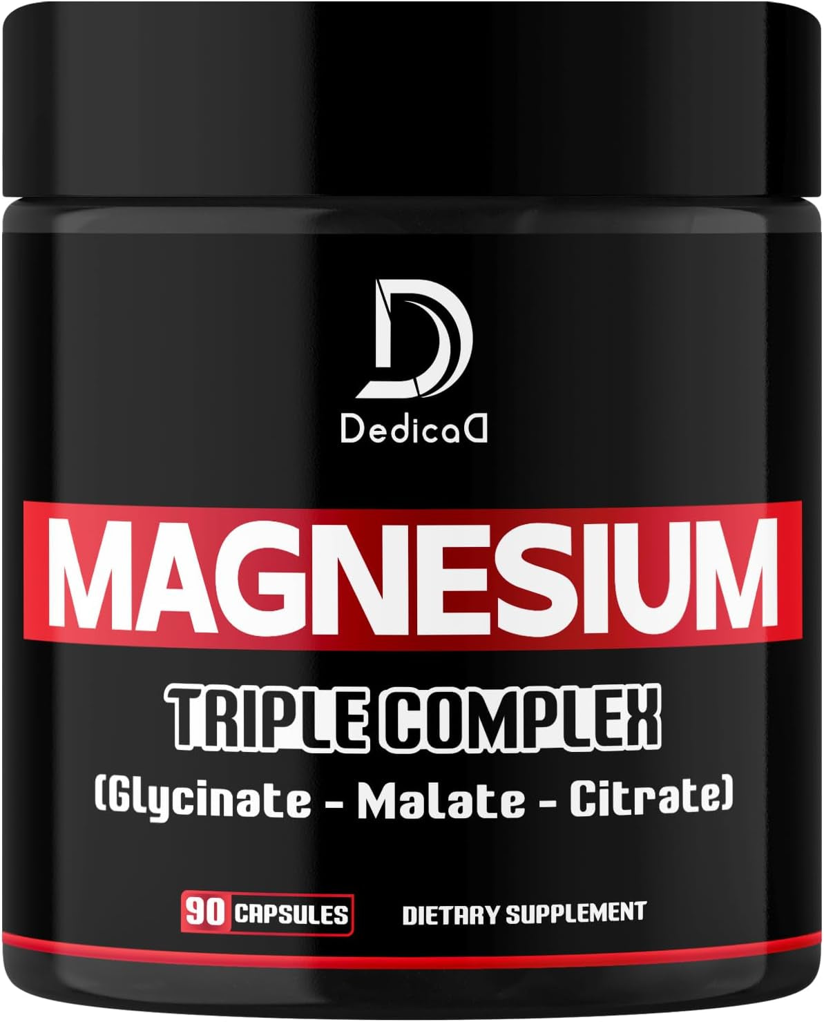 500Mg Magnesium Glycinate Supplement (As Magnesium Glycinate, Malate, & Citrate) - 90 Capsules