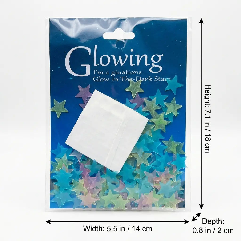 100/200/300 Glow in the Dark Stars Stickers Mixed Color Luminous Fluorescent Reusable Plastic Wall Stickers Ceiling Stars Decal Space Galaxy Night Sky Bedroom Ceiling Decor Kids Room Nursery Home Decor