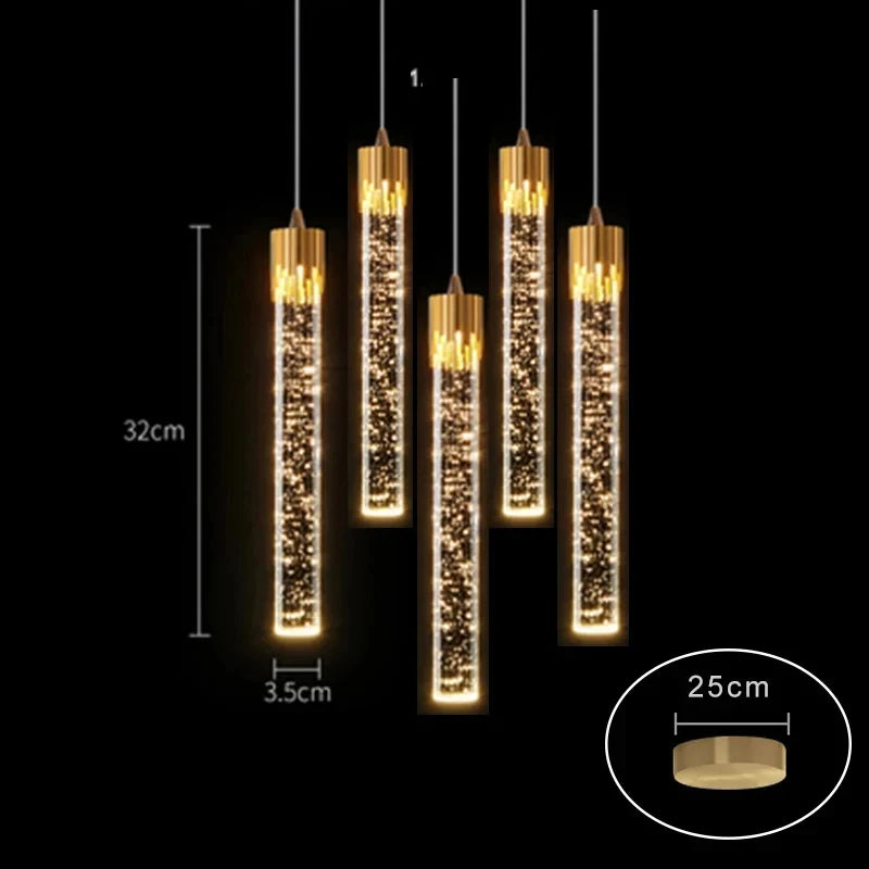 Modern Luxury Crystal Pendant Lamps Home Decor Bedside Hanging Light for Living Room Kictchen Bedroom Ceiling Chandelier Lights