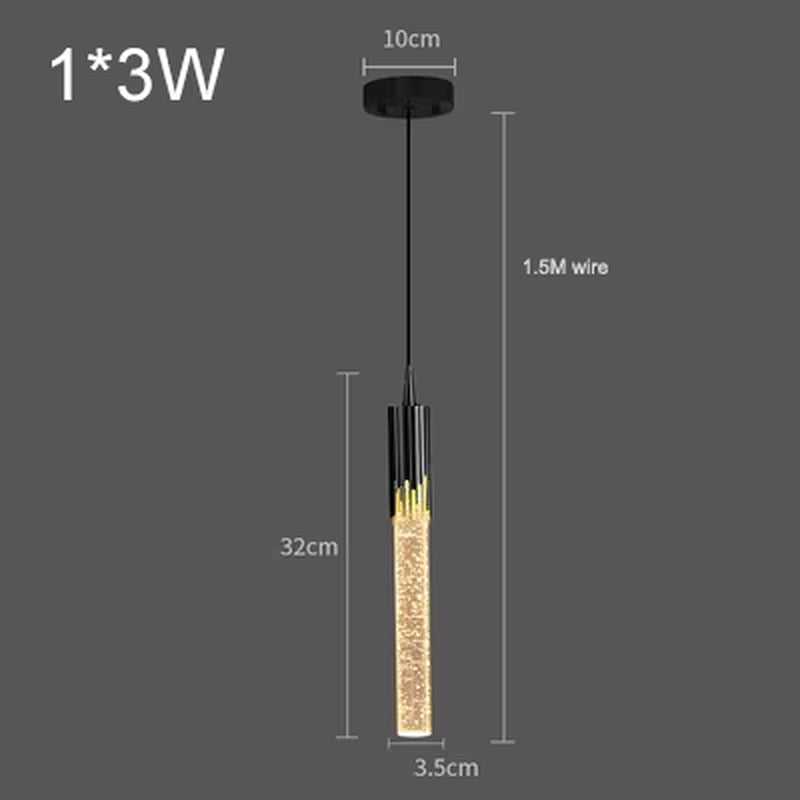 Modern Luxury Crystal Pendant Lamps Home Decor Bedside Hanging Light for Living Room Kictchen Bedroom Ceiling Chandelier Lights