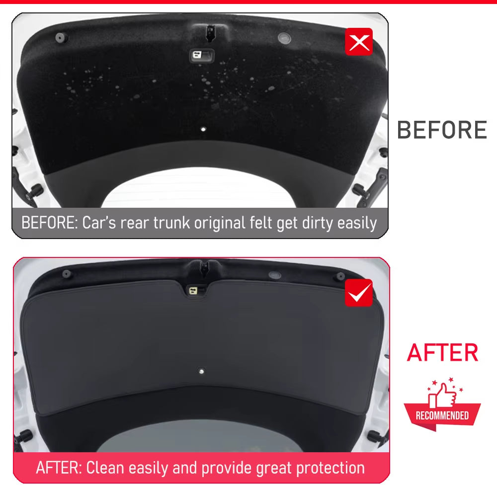 Anti-Dirty Rear Trunk Mat Leather Pad for Tesla Model Y Juniper 2025 2026 Accessories Trunk Tailgate Door Sill Protective Guard