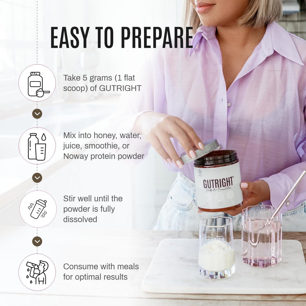 Gutright Plant-Based Modbiotic Blend, with Naturally Occurring Polyphenols and Fibre, No Added Flavours, Non-Gmo, 150G