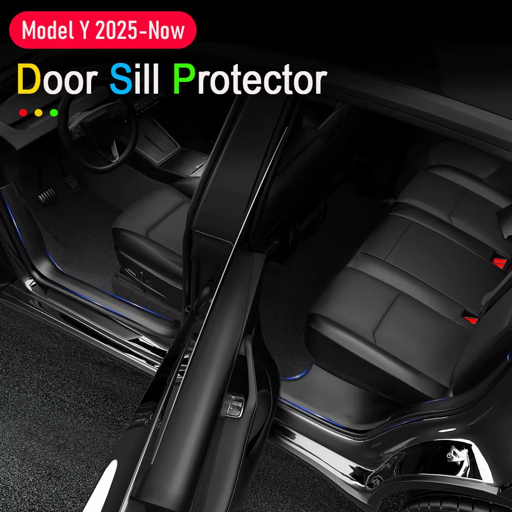 Front Rear Door Sill Guard for Tesla Model 3 Y Juniper 2025 2026 Pedal Protector Cover Anti-Kick Mats anti Dirty Pad Accessories