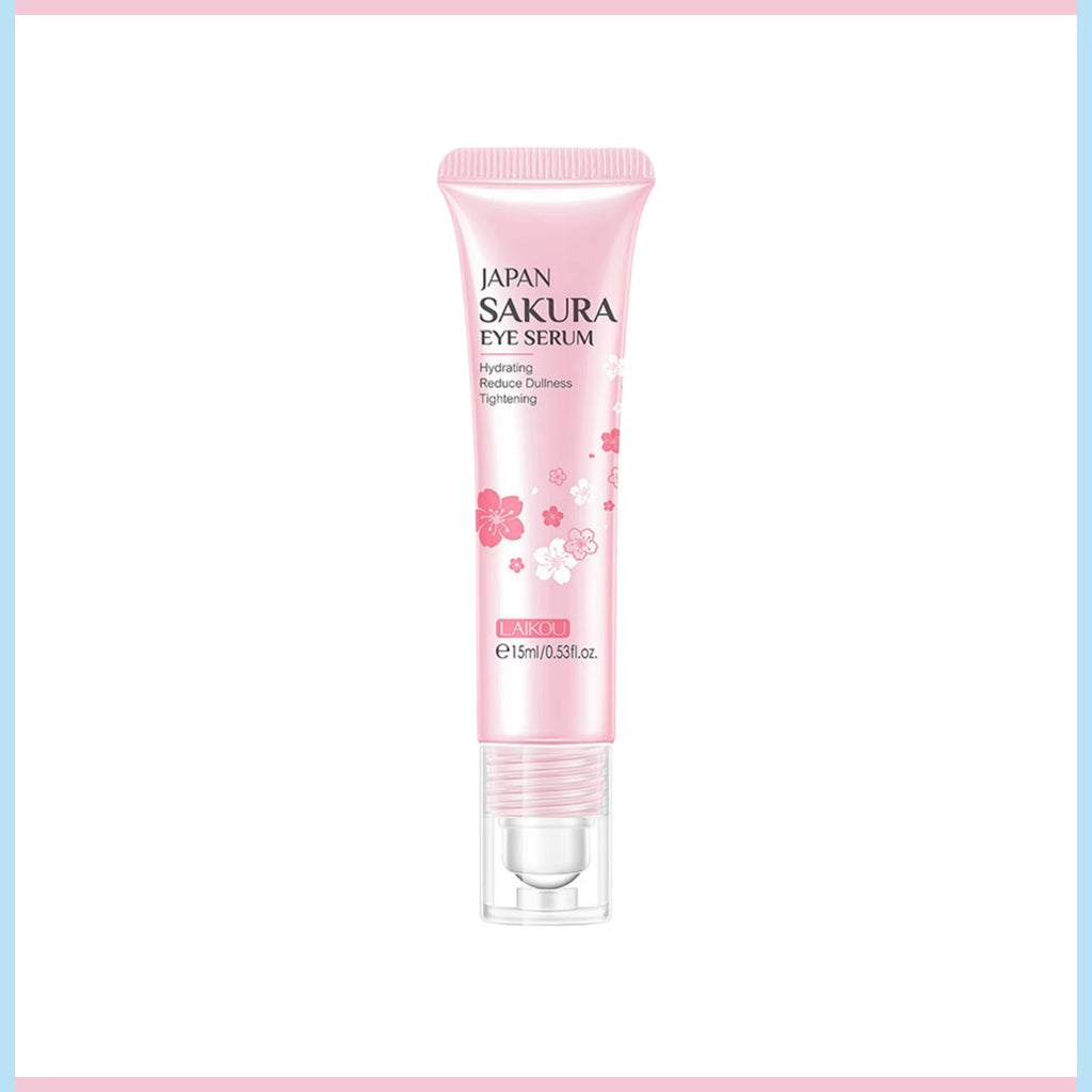 1/3/5Pcs Sakura Eye Essence Cream Eye with Massage Ball Firming Anti-Dark Circles Anti-Puffiness Bags Anti-Aging under Eye Serum