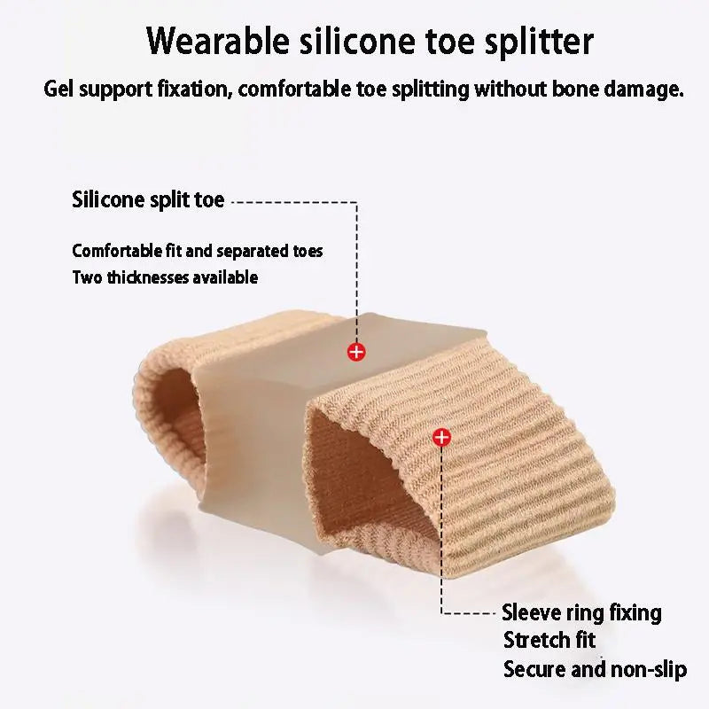 Bunion Reliever – Comfortable & Durable Bunion Support for Walking, Running, Hiking Shoes, Pain Relief for Daily Use，2 Pack Toe Separator