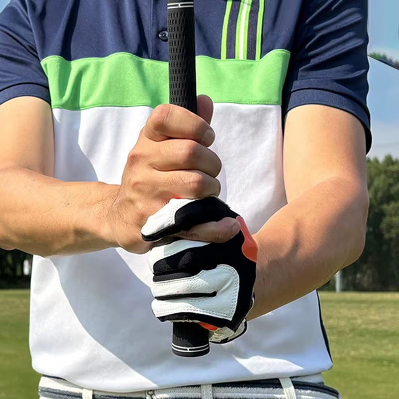 Left Hand Golf Gloves Grip Trainer Reduce Golf Hook Ball Corrector Gloves Golf Chipping Correction Gloves for Golf Training