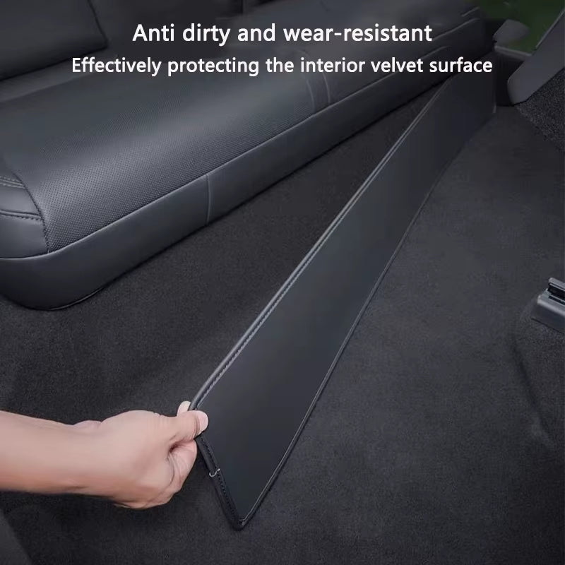 Rear Seat Lower Protective Mat for 2025 2026 Tesla Model Y Juniper PU Leather under Seat Anti-Kick Pads Car Interior Accessories