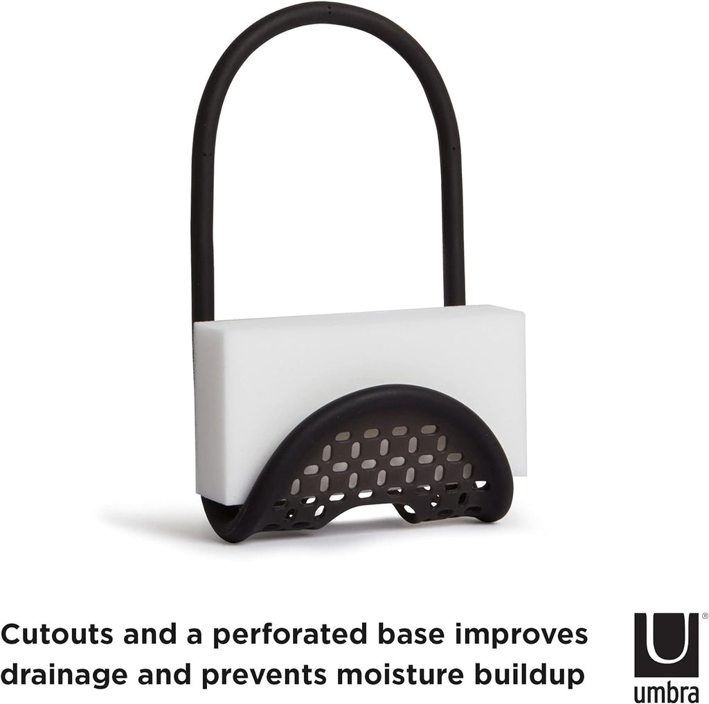 1004294-040 Sling Flexible Sink Caddy, Non-Slip – Holds Sponge, Scrubbing Brush or Dishrag, Black Kitchen