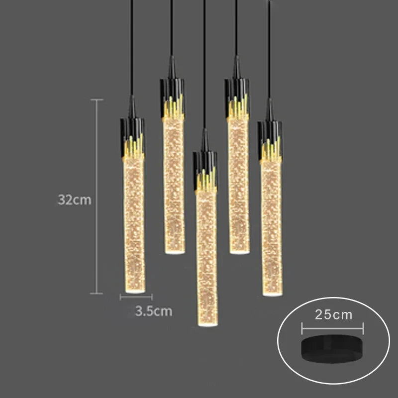 Modern Luxury Crystal Pendant Lamps Home Decor Bedside Hanging Light for Living Room Kictchen Bedroom Ceiling Chandelier Lights