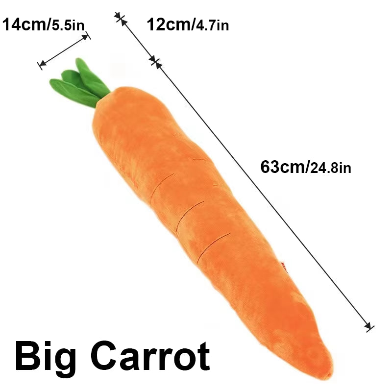 Dog Toy Pet Carrot Plush Toy Vegetable Chew Toy for Small Medium Large Dogs Universal Pet Sound Playing Toy Pet Accessories
