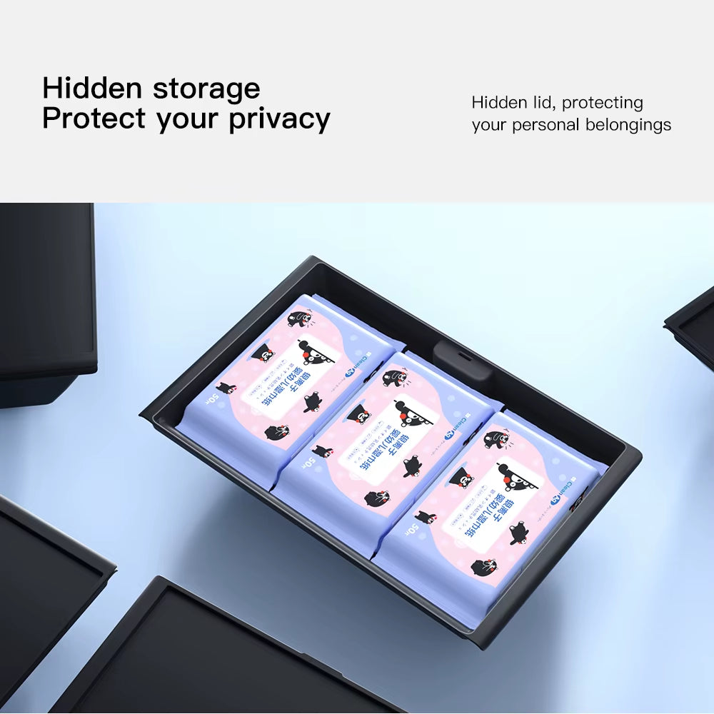 for Tesla Model Y 2026 Juniper Launch under Seat Storage Box Case Car Seat Organizer Vehicle Underseat Drawer Tray Accessory