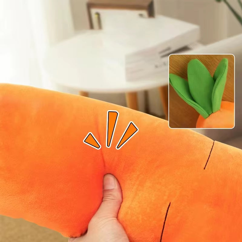 Dog Toy Pet Carrot Plush Toy Vegetable Chew Toy for Small Medium Large Dogs Universal Pet Sound Playing Toy Pet Accessories
