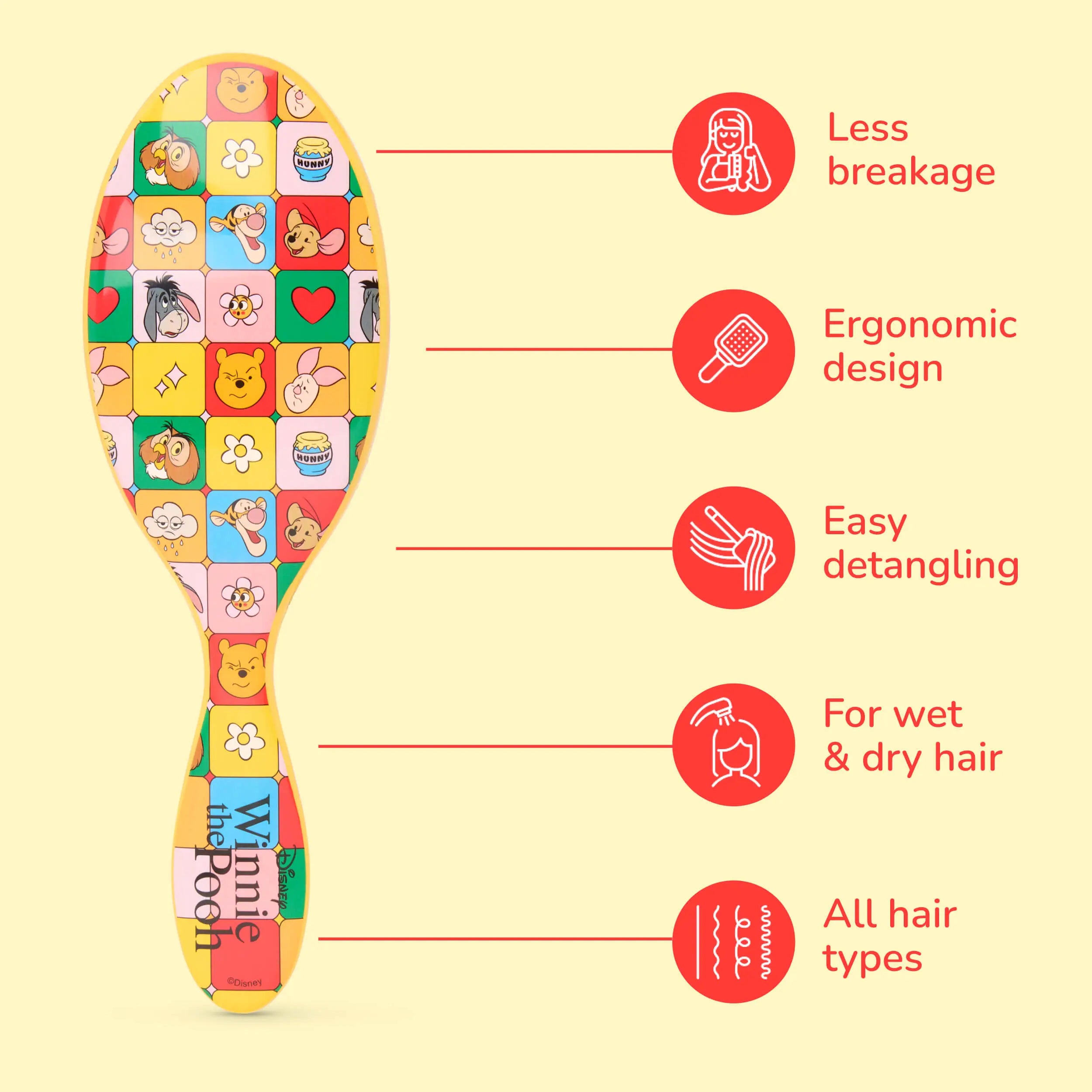 Wet Brush X Disney - Original Detangler Hair Brush – LIMITED EDITION Detangling Hairbrush - Gentle Detangler for All Hair Types