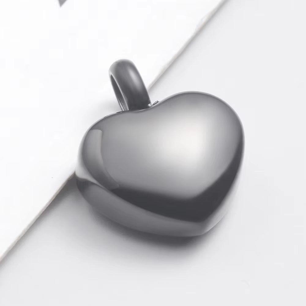 Small Heart Cremation Urn Necklace for Ashes Stainless Steel Memorial Ash Pendant Keepsake Jewelry