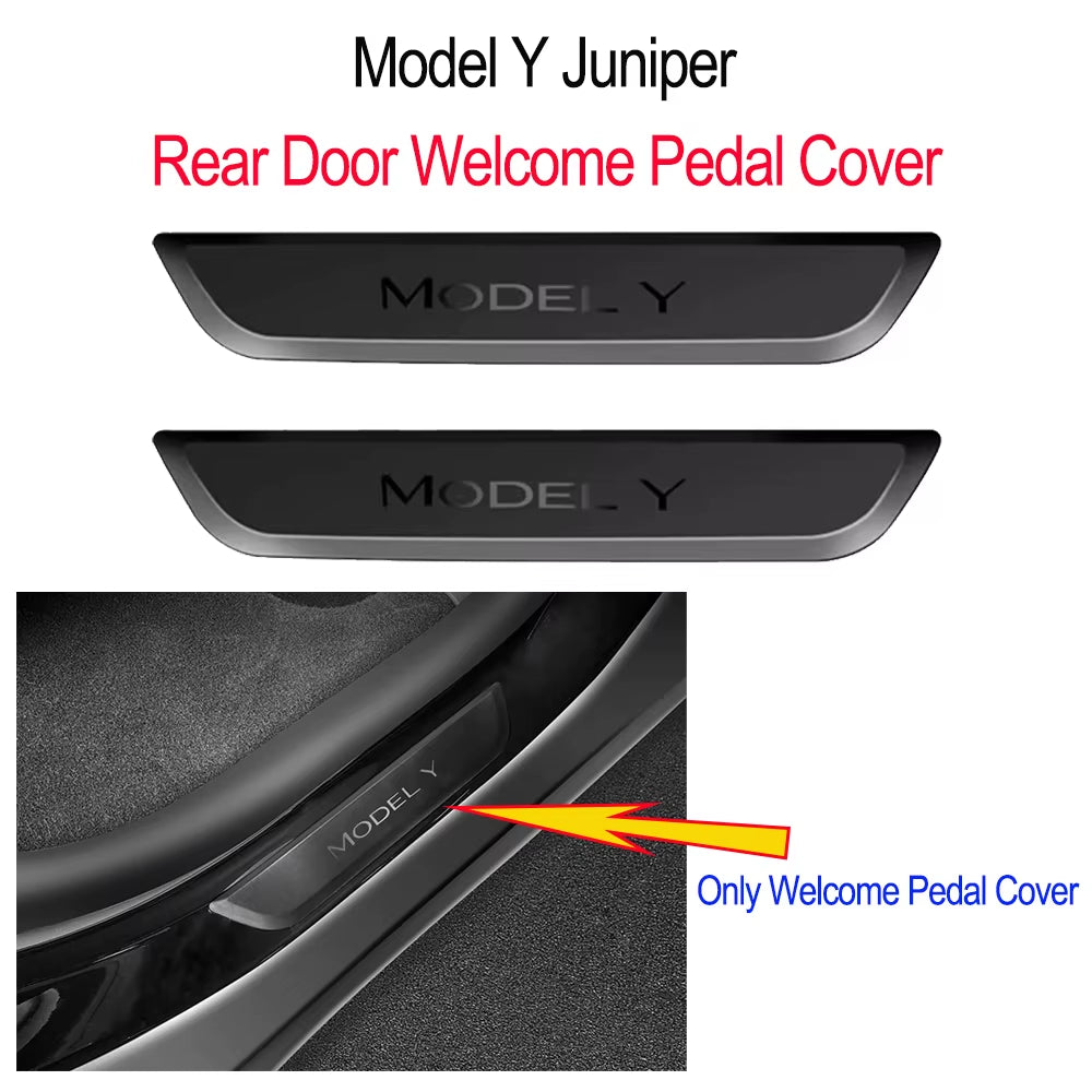 Front Rear Door Sill Guard for Tesla Model 3 Y Juniper 2025 2026 Pedal Protector Cover Anti-Kick Mats anti Dirty Pad Accessories