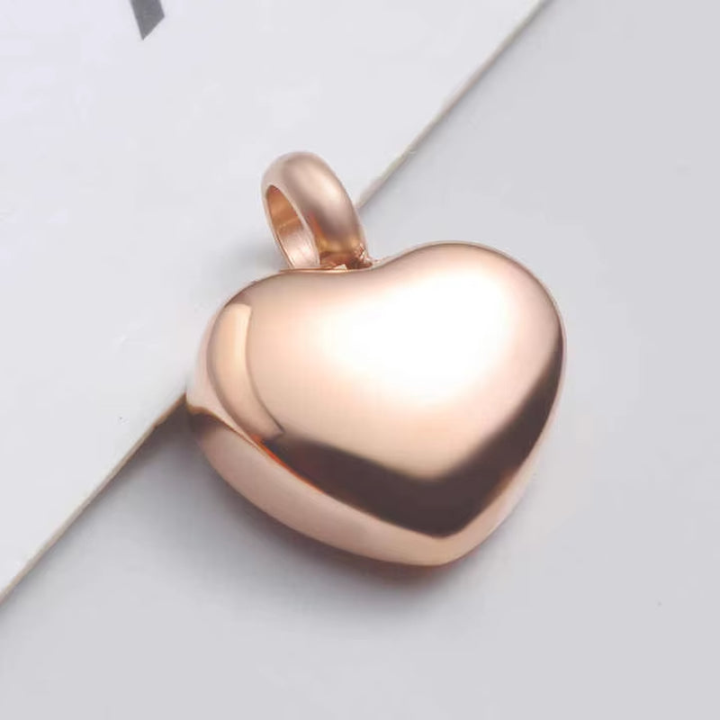 Small Heart Cremation Urn Necklace for Ashes Stainless Steel Memorial Ash Pendant Keepsake Jewelry